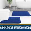 OLANLY Bathroom Rugs 36x24, Extra Soft Absorbent Chenille Bath Rugs, Rubber Backing Quick Dry, Machine Washable Bath Mats for Bathroom Floor, Tub and Shower, Home Decor Accessories, Royal Blue