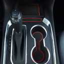 Auovo Anti Dust Door Mats for Chevy Traverse Accessories 2023 2022 2021 2020 2019 2018 Interior Custom Fit Door Cup Center Console Liners 28pcs/Set (Red,Updated)