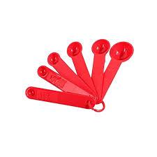 6Piece Measuring Spoons. Red