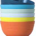 Homestockplus [Set of 6] 68 Oz Salad Bowls Large Serving Bowls Unbreakable Ramen Bowl for Salad, Soup, Ramen, Noodle, Oatmeal, Snack Apply to Kitchen, Freezer,Dishwasher & Microwave Safe (Multicolor)