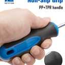 ROTATION 6PCS Magnetic Tip Screwdriver Set, 3 Phillips and 3 Flat, Professional Cushion Grip | 6-Piece Hand Tools Set