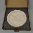 Koville Italian Round Travertine Tray, 8" Vanity Decorative Marble Tray for Countertop, Catchall for Perfume, Candles, Jewelry Dish