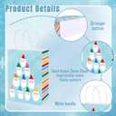 JarThenaAMCS Christmas Gift Bags with Handle Colorful Stripes Santa Paper Paper Bag Merry Christmas Candy Goodie Treat Bags for Birthday Baby Shower Party Favor Supplies, 16Pcs