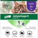 Advantage II Large Cat Vet-Recommended Flea Treatment & Prevention | Cats Over 9 lbs. | 1-Month Supply