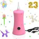 ID IDAODAN Balloon Pump Electric Air Pumps For Long Balloons, Electric Air Balloon Pump, Balloon Inflator For Foil Twisty Animal Balloons In Birthday Party For Decorations