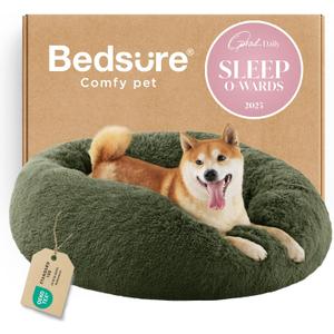 Bedsure Calming Dog Bed Medium Size Dog- Donut Washable 