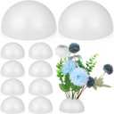 BESTOYARD 20Pcs Floral Foam Half Sphere, 4 Inch Styro Foam Balls for Artificial Flowers, White Round Arrangement Supplies, Bouquet Holder for Wedding, Plant Bouquet