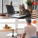 FAHKNS Cat Desk Bed, Adjustable Height, 360 Rotating cat Desk Bed,Cat Hammock for Desk Window, Supports up to 45lbs