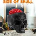Halloween Decorations Indoor - Halloween Candle, Skull Bleeding Candle Gothic Decorations for Home Table Bar Indoor Room - Spooky Decor for Table Room, Black