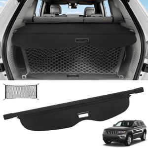 Sze Cargo Cover for Jeep Grand Cherokee 2011-2021 Retractable Trunk Cover Black Rear Trunk Security Cover Shielding Shade Waterproof-New Upgrade