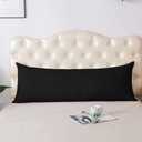 Comfort Beddings Body Pillow Cover Pillowcase 20 x 72 Zipper Closer 100% Organic Cotton 600 Thread Count Premium Midnight Black Body Pillowcases Pillow Covers, 20 x 72 inch