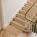 9.5x36 Inch Stair Treads for Wooden Steps Indoor(15-Pack) Non Slip Adhesive Peel and Stick Carpet Stair Treads, Washable & Reusable Stair Runner Rugs for Kids Elders and Pets-Khaki