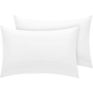 Pillow Cases King Size 2-Pack – Soft Brushed Microfiber – Envelope Closure – Perfect for Hospitals, Hotels, Guest Rooms – Oeko-TEX Certified, 20x40 Inches (White)