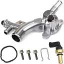 MITZONE Upgraded Aluminum Coolant Housing Water Outlet Compatible with 2011-2020 Chevy Cruze Sonic Trax Volt Buick Encore 1.4L Replace 25193922 902-846