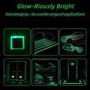 Glow in The Dark Tape 1Inch x 40FT - Glow Tape High-Adhesion Waterproof,Safety Tape, Photoluminescent for Stairs, Bikes, Outdoor Gear,Halloween DIY，Walls and Exit Sign