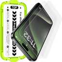 Esanik for iPhone 15 Pro Max Matte Glass Screen Protector [Auto-alignment] Anti-Glare & Anti-Fingerprint,Anti-Reflection,Bubble Free, Smooth as Silk, 2 Pack 9H Glass Screen Cover