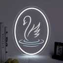 Swan Neon Sign  3D Carving LED Neon Sign for Wall Decor, Dimmable Bedroom Neon Light, Aesthetic Room Decor, Birthday Party & Teen Girls Gift, USB Powered 5V, 15.7"  11.8"