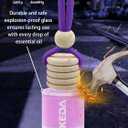 2 x Ikeda Car Air Freshener: Hanging Car Smell Air Freshener | 10ml Hanging Car Perfume | Long Lasting Fragrance | Strong Scents Diffuser for Auto Home (White Peach|Circular)