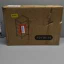 Somdot Nightstand with 3 Drawers, Dresser with Fabric Bins for Bedroom, Hallway, Entryway, Night Stand Bedside Table Furniture, Sturdy Steel Frame, Wooden Top, Easy Pull Fabric Bins, White Leather