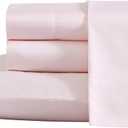 Laura Ashley - Queen Sheet Set, Soft & Smooth Sateen Cotton Bedding with a Lightweight Feel, 800 Thread Count, Bed Sheets with Matching Pillowcases (Solid Pink)