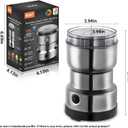 Electric Coffee Grinder,Multifunctional Coffee Bean Grinder,Food Grade 18/10 Stainless Steel Blades,Lightweight Design,Suitable for Beans,Spices and Herbs