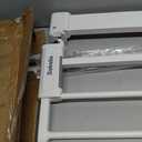 BABELIO Baby Gate for Doorways and Stairs, 26-31" Pet Gate with Wide Walk Thru Door and Lock Indicator, No Drill Pressure Mounted Safety Gate with Double Lock and Self-Closing, White