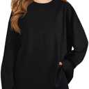 ZDC Girls Oversized Tshirts Kids Long Sleeve Crewneck Shirts Fall Tops Tees 9-10 Years