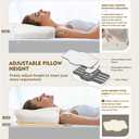 Osteo Cervical Pillow for Neck Pain Relief, Hollow Design Odorless Memory Foam Pillows with Cooling Case, Adjustable Orthopedic Bed Pillow for Sleeping, Support for Side Back Sleepers