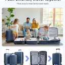 LIGHT FLIGHT Luggage Sets, 3 Piece Durable Suitcase Set with Spinner Wheels, 3 Pcs Hard Shell Lightweight Luggage with TSA Lock, Large Checked Travel Suitcases, 20/24/28 Inch, Royal Blue