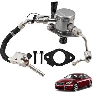 12641847 High Pressure Fuel Pump W/Fuel Hose Compatible with GMC Terrain For Chevy Equinox 2010-2017 For Buick Regal 2012-2017 2.4L Replace 12633423