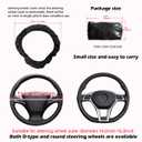 Tianmei Elastic Breathable Leather Car Steering Wheel Cover Wrap, 14.2-15.3 inch Universal Stretch Automotive Steeringwheel Accessories(TLPU_WG_Beige)