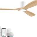 LIVORY Dimmable Led Ceiling fan 52inch ( Light Wood)