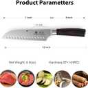imarku Santoku Knife-Super Sharp Chef Knife Made of High Carbon Stainless Steel,Kitchen Knife with Ergonomic Handle,Best Gift Sharp Knife on Christmas and Birthday for Her Him