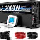 2000 Watt sump pump backup battery system, automatic switchover to battery inverter power, professional backup system in case of power failure, pure sine wave output Remote controller with LCD screen