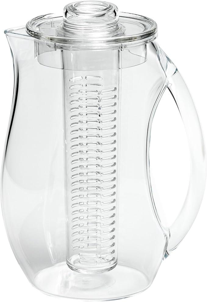 Acrylic Infusion Natural Flavoured Water Pitcher Jug with Removable Fresh Fruit Insert, Clear, 2 Litre