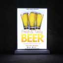 A4 Desktop Display Double Side Advertising Light Box Sign, LED Backlit Poster Frame, LED lightbox for Ads, Flyers, and Restaurant Menus, Silver, Menu Display