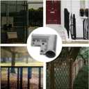 POPETPOP Chain Link Fence Corner Bracket 3.58X3.58X1.57In Zinc-Plated Fence Gate Hardware for Repair and Assembly Outdoor Farm Garden Use