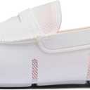 SWIMS Men's Penny Loafers Slip-On Moccasins Classic Boat/Deck Shoes for Men (11.5, White-1)