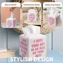 Tissue Box Gifts with Leather Cover Holder, Funny Quote Gift Ideas for Friends, Some Come to Sit and Think, Bathroom Toilet Decor, Housewarming New Home Favor-(5.2 Inches) A86