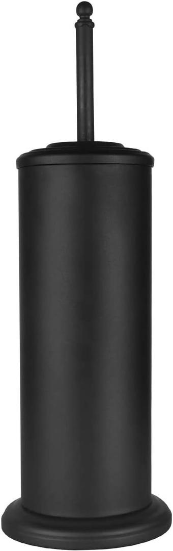 DOWRY Toilet Plunger with Holder for Bathroom,Powerful Efficient Force Suction Cup,Heavy Duty, Deep Cleaning (18.7In, Matte Black)