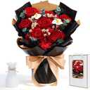 Preserved Red Rose Bouquet for her, Eternal Rose Gift Set in Premium-Quality for Girlfriend, Engagement, Mother’s Day, Birthday, Anniversary, Graduation, Valentine’s Day, Independent Day