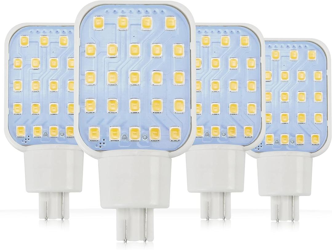 Leisure LED RV LED Rotating Light Bulbs 24-SMD Super Bright 312 Lumen T10 921 Wedge Interior Lighting for Camper Trailer Lamp Bulb 10-24V Natural White (Natural White 4000K, 4-Pack)