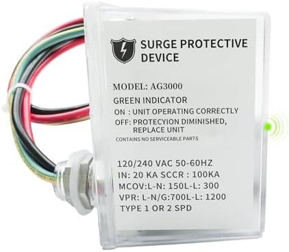 SafeHabor.B.D 120/240 VAC Universal HVAC Surge Protective Device - Comprehensive Surge Protection,Protector with TPMOV Technology for AG3000,Waterproof Enclosure,Lightning Protection