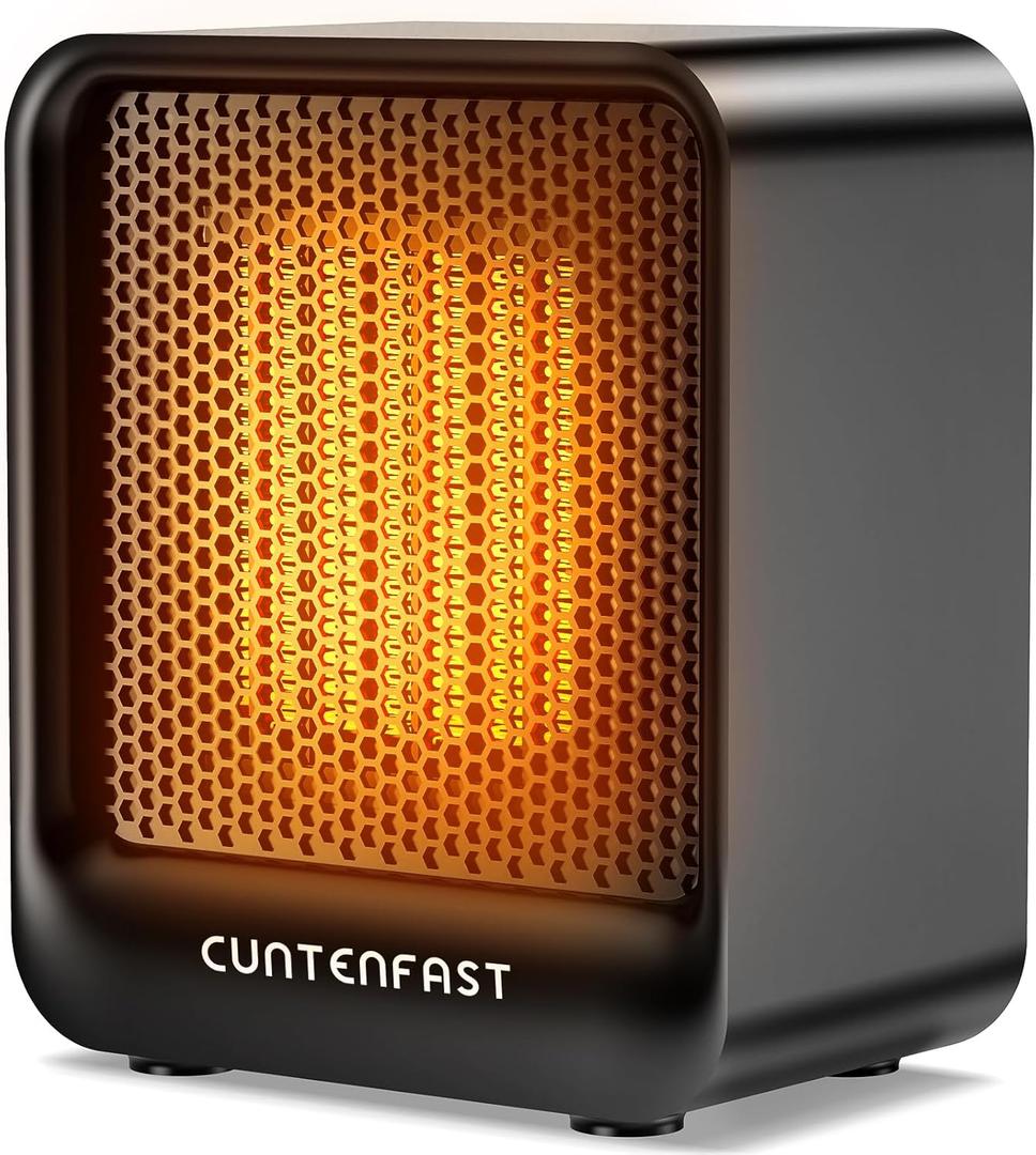 Electric Space Heater, Lightweight PTC Ceramic Fast Heating Desk Heater for Office, Bathroom Portable Mini Personal Heater with Overheating Tip-Over Protection for Office Desk, Camping, Indoor Use