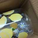 AnyDesign 1 Gallon Summer Lemon Plastic Drink Dispenser with 50 Pcs Disposable Plastic Cups Lids Straws Lemonade Stand Supplies Fruits Beverage Water Dispenser with Spigot for Juice Ice Tea Beer