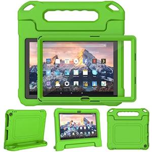 RTOBX Kids Case for 10 Inch Tablet(13th/11th Generation, 2023/2021 Release) - Durable Shockproof Protective Cover with Screen Protector for 10/10 Plus/HD 10 Tablet, Not for iPad Samsung Tablet, Green