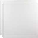 Okuna Outpost Scrapbook Refill Pages & Clear Plastic Sleeves - Top-Loading Page Protectors - 0.16 mm Thick Plastic Sleeves - Protects Memory Book & Photo Album - 12"x 12", Pack of 50