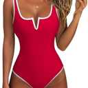 SUUKSESS Women Sexy Tummy Control One Piece Swimsuits High Cut Bathing Suit 2025 Large