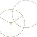 Aspen Creative 20106-11, Metal DIY Drum Lamp Shade Strong Ring, US Style Spider that Connects to Lamp Harp, Top Ring-Brass Plated/Bottom Ring-Galvanized, 16" Diameter Ring