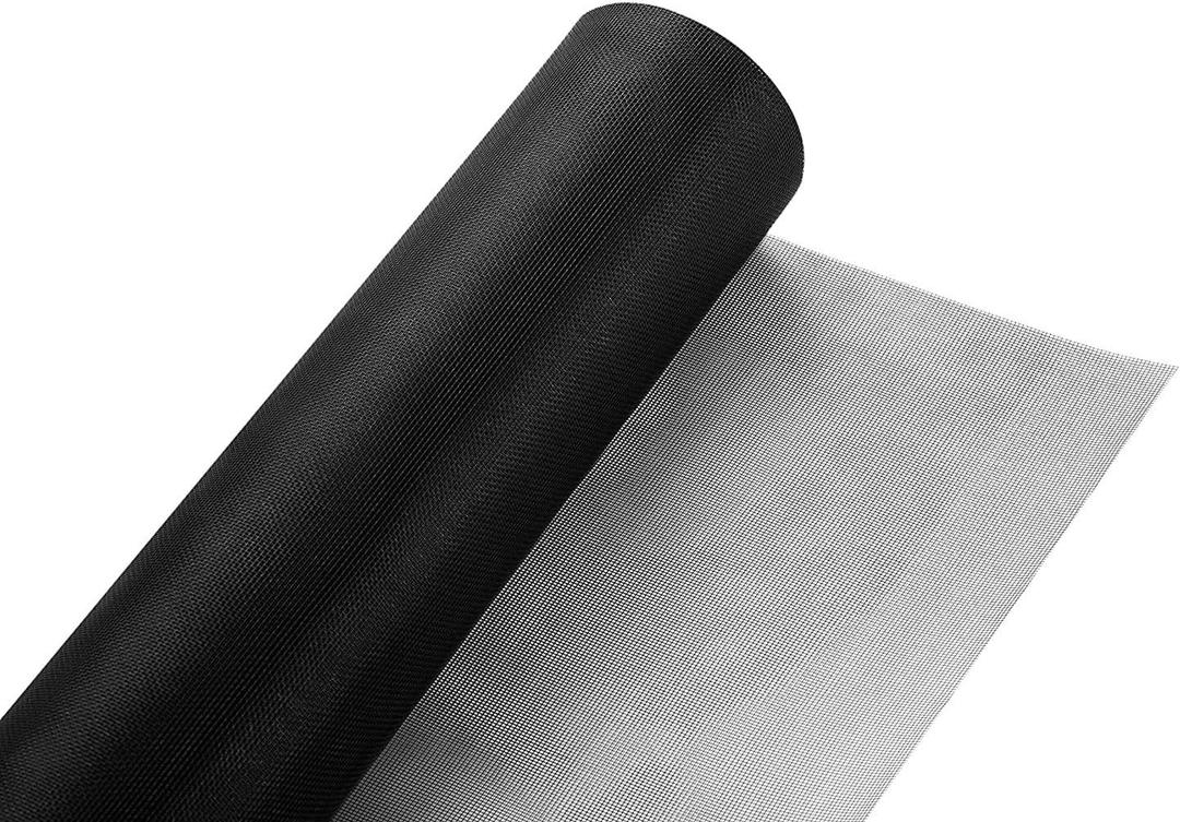 Fiberglass Screen Roll 48" x 100' A Continuous Roll UV Protection Install and Repair Door and Window Screen(48" x 100', Black)